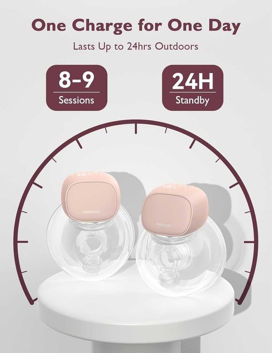 Помпа за кърма Momcozy S9 Pro, светло розова, 1 брой