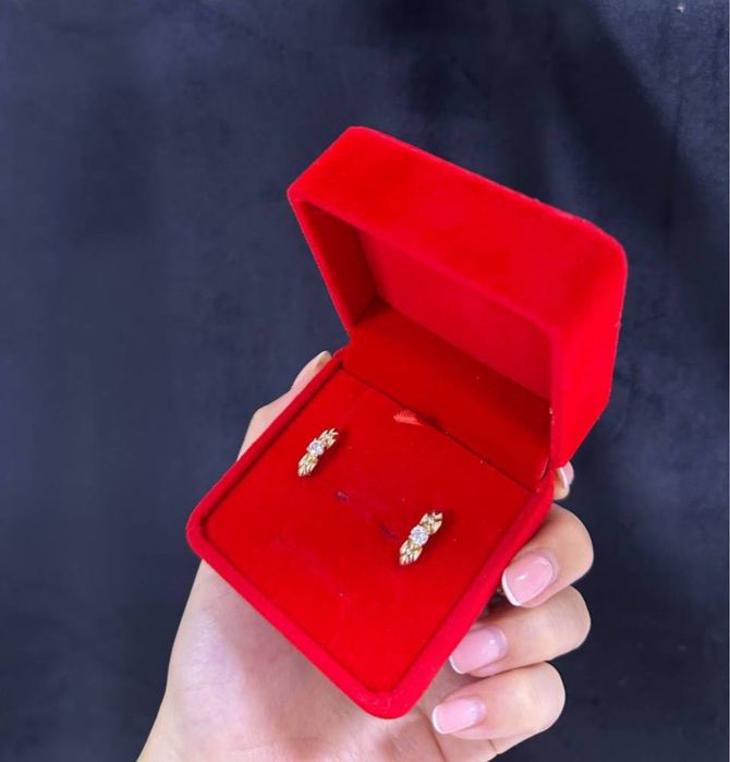 Серьги  Цвет: желтый  Проба:585 Вес: 2,57