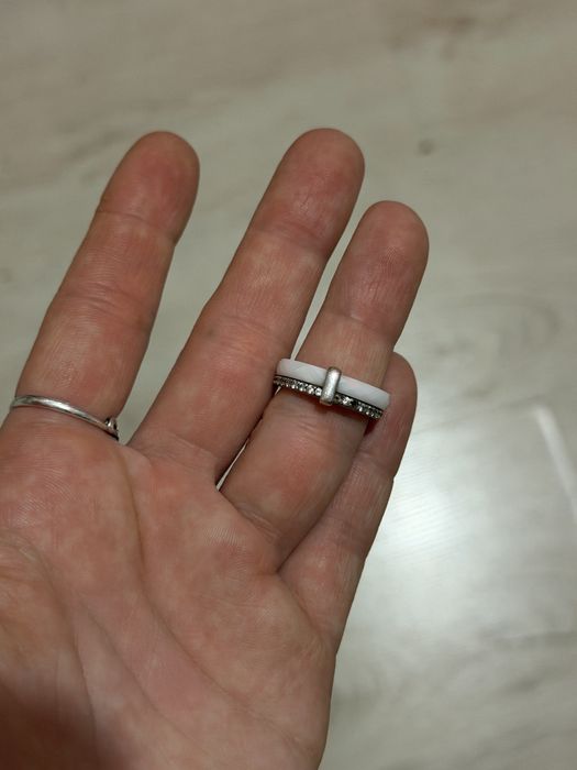 Кольцо эмаль с серебром