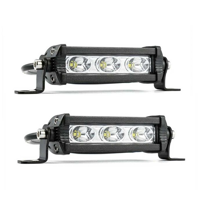 2 броя Мини 9W LED бар за осветление с 3 диода - 12/24V