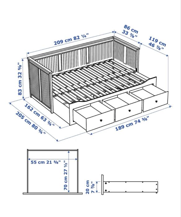 Кровать IKEA HEMNES двуспальная