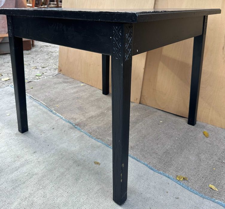 Masuta de cafea Vintage din Lemn masiv; Masa cu blat 80x76 cm