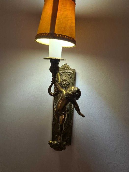 aplice bronz masiv cu ingeras