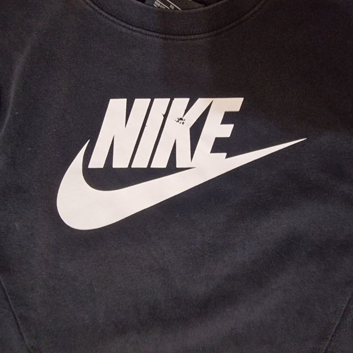 Original Unisex Nike Black Hoodie White Swoosh  - Size M