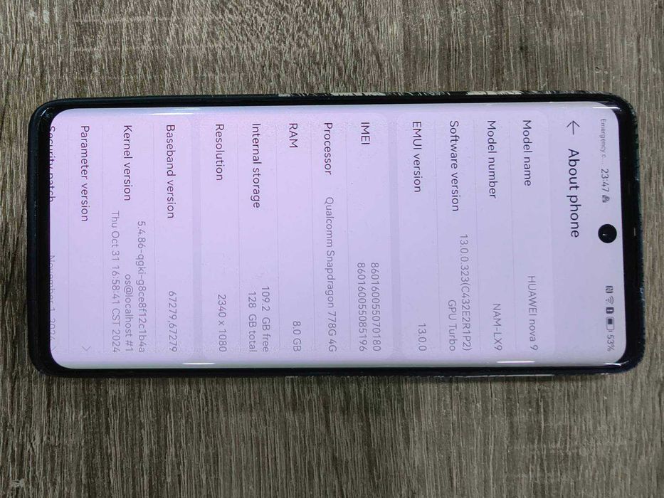 Телефон Huawei Nova 9 128/8гб