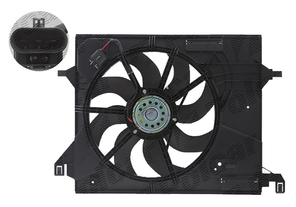 GMV ventilator radiator MG 3 2011-2024, Zs (ZZS11) 2017-, 1.5, mufa: 2 pini, OE 10385449, OEM/OES