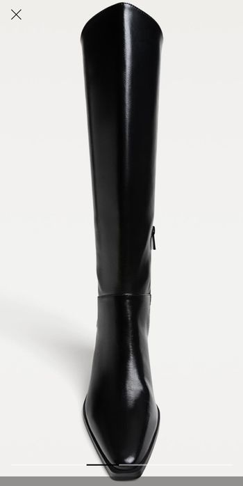 Кожени ботуши Stradivarius