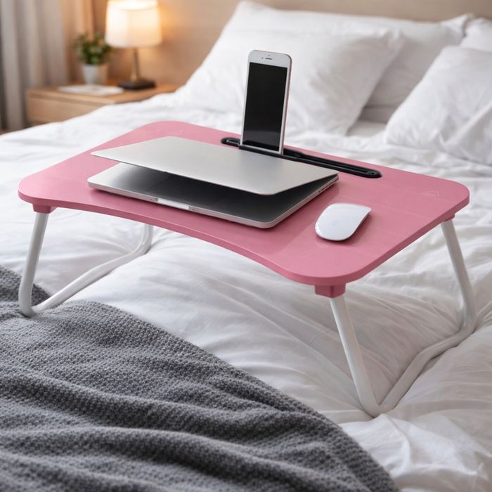 Сгъваема маса з лаптоп или хранене