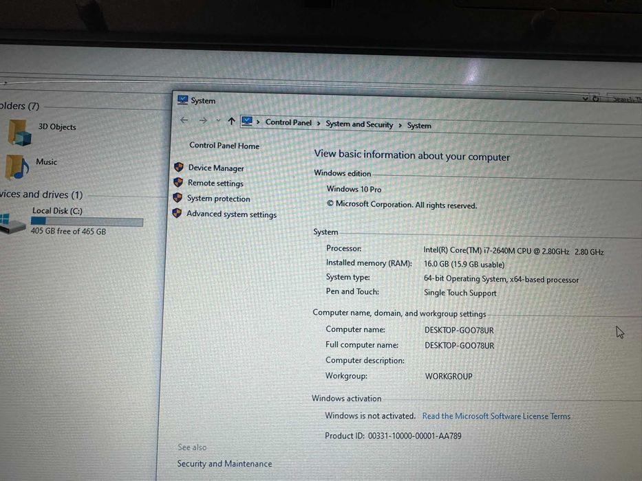 Dell XFR E6420 Rugged I7-2640 16GB RAM 512GB SSD WiFi