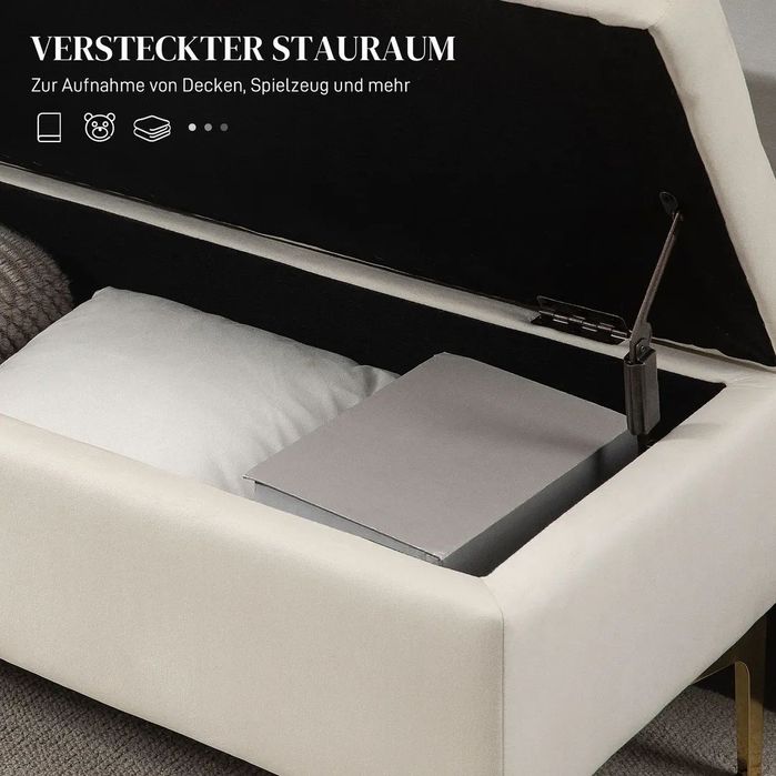 Пейка HOMCOM с място за съхранение, товароносимост до 120 кг