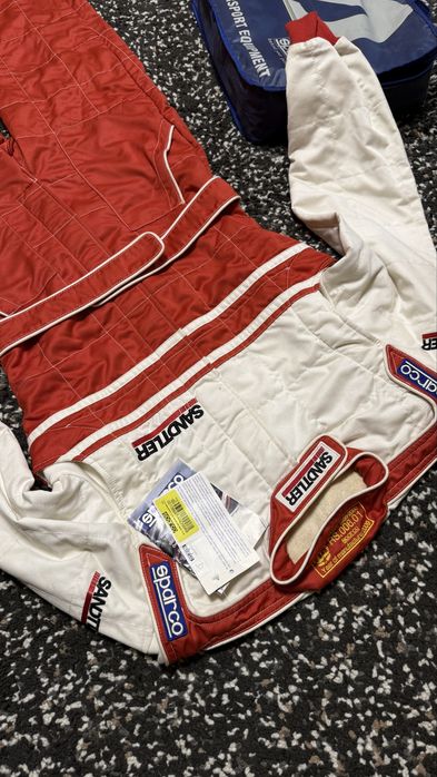 Costum motorsport Sparco-Sandtler original + geanta ,  nou cu eticheta
