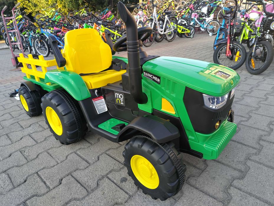 TEXAS акумулаторен трактор с ремарке RANCHER зелен
