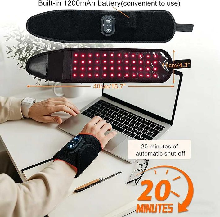 Чисто нов колан за инфрачервена и червена светлинна терапия (Red Light Therapy) с нагрев