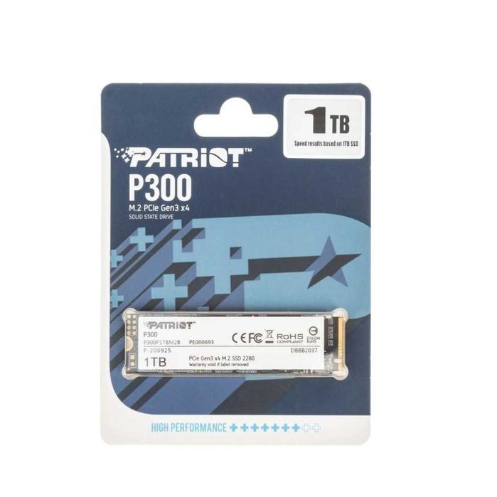Новый SSD M2 1 TB Patriot P300 PCIe 3.0 Запечатанный Магазин Red Geek