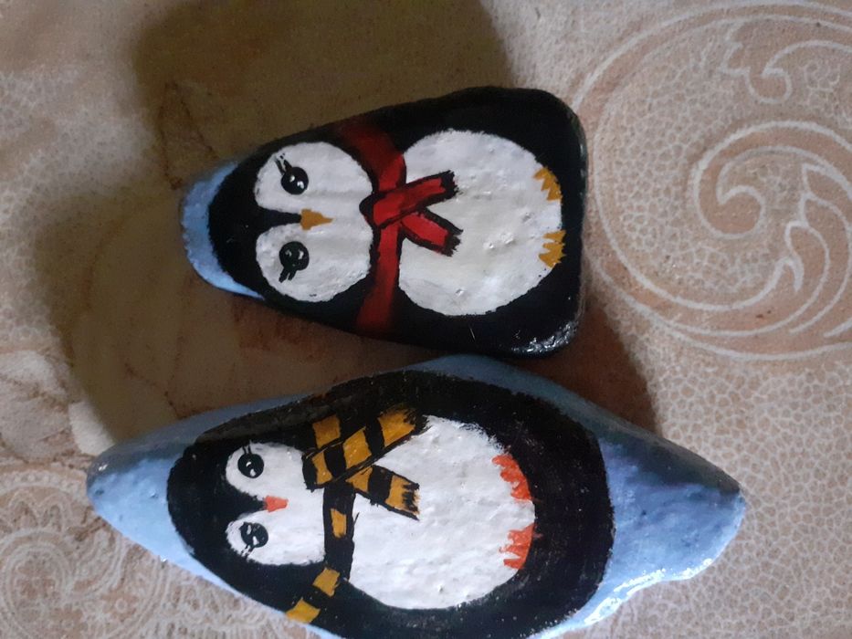 Picturi pe pietre și decoratiuni