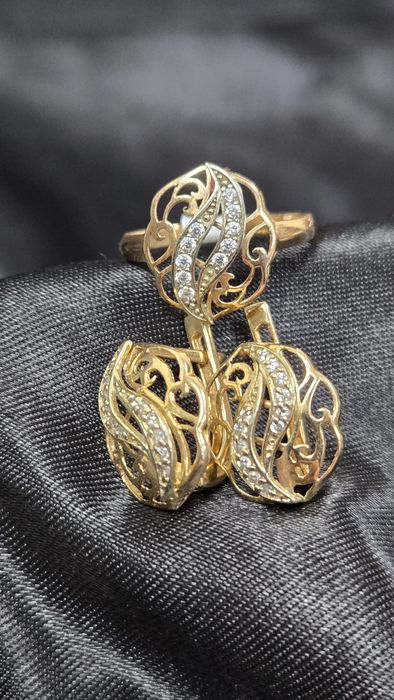 Комплект из красного золота ЖанТаС ломбард Астана