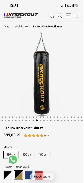 Vand sac Box Knockout Skintex