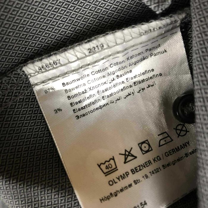 Cămașă OLYMP Gri Închis, Elegantă, Mărimea M-L