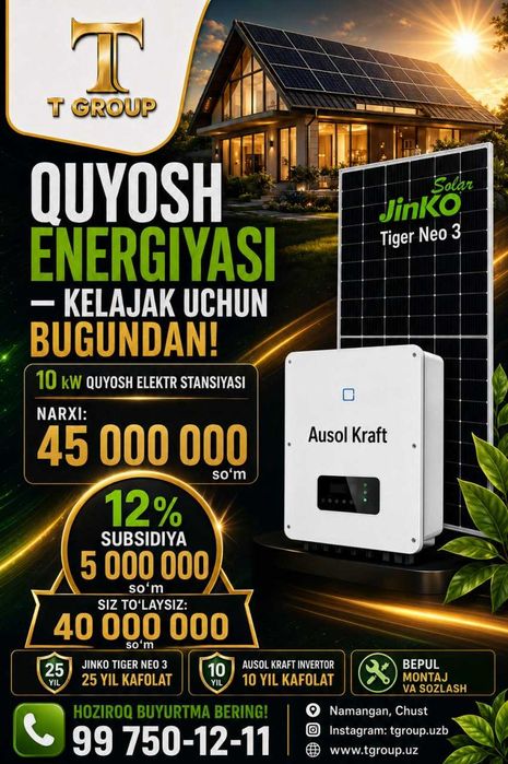 "Quyosh panellari Jinko Tiger Neo 3, 650W, "