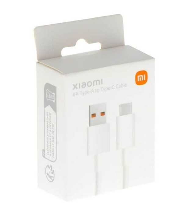 Оригинален USB-C кабел за Xiaomi 6A/120W с бързо зареждане 1м / Бял