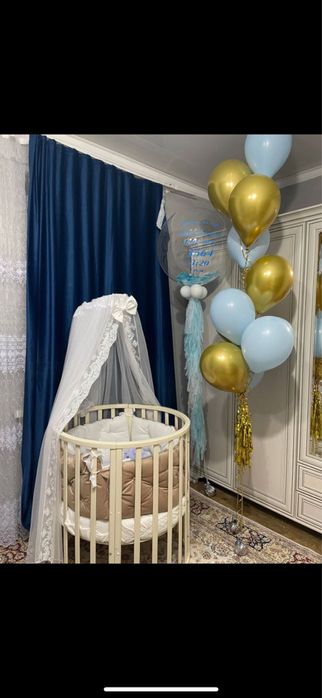 манеж с балдахином