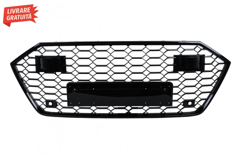 Grila Centrala Audi A7 4K (2018-) RS7 Design Negru Lucios