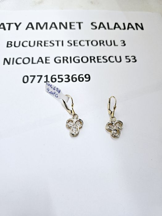 Vand cercei din aur 14 k 4.08 g cod 698
