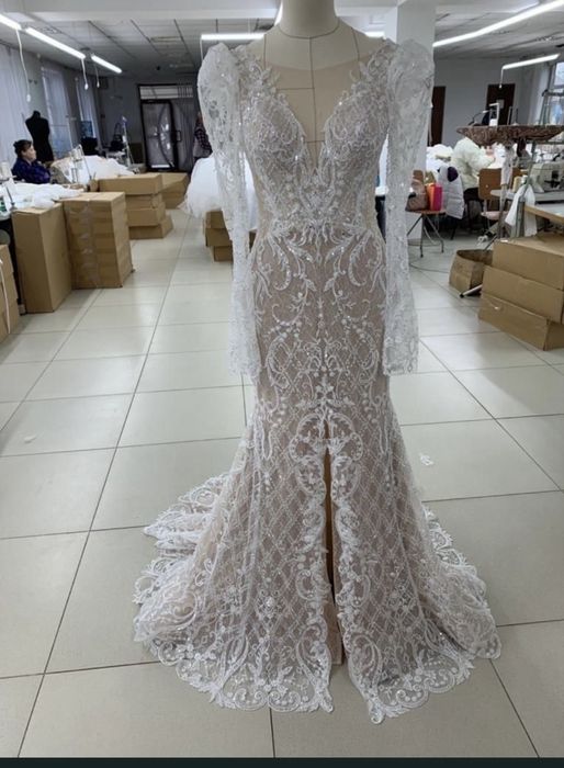 Vand rochie de mireasa cusuta manual. Voal 5 m