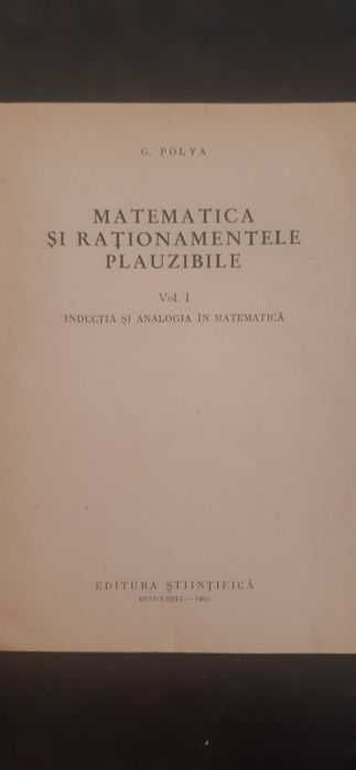 Matematica și rationamentele plauzibile, vol. I, Inductia si analogia