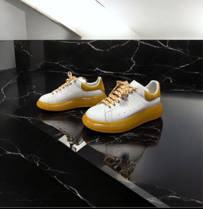 Alexander McQueen Oversized Sneaker 'White Mustard'