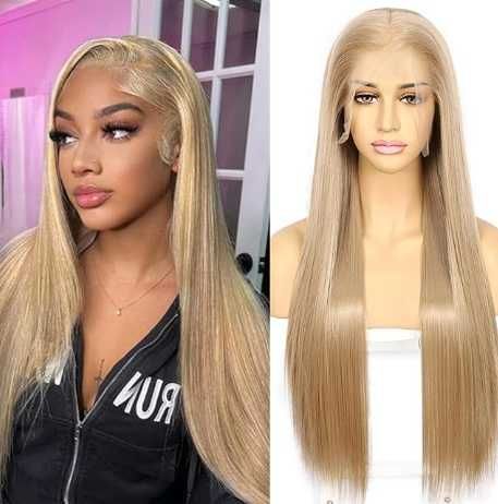 Perucă lungă dreaptă- Blond cenușiu 65 cm -NR .9