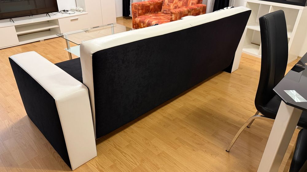 Диван - кожа с текстил