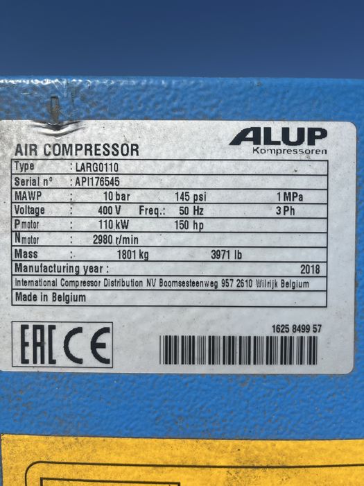 Compresor cu surub 110 kw