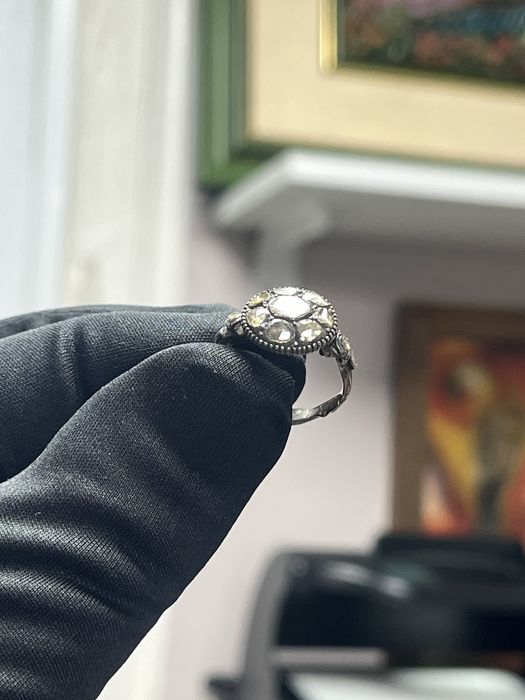 Античен викториански диамантен пръстен (1880 г.)