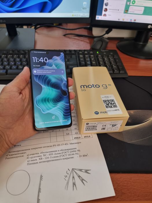 Motorola G35 5G 8+2/256gb ideal iwlawi zur aybi yuq tozza telefon
