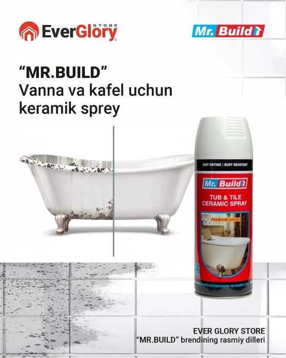Mr.Build Aerozol Ceramic Vanna Sprey Керамик Ванна  из первых рук