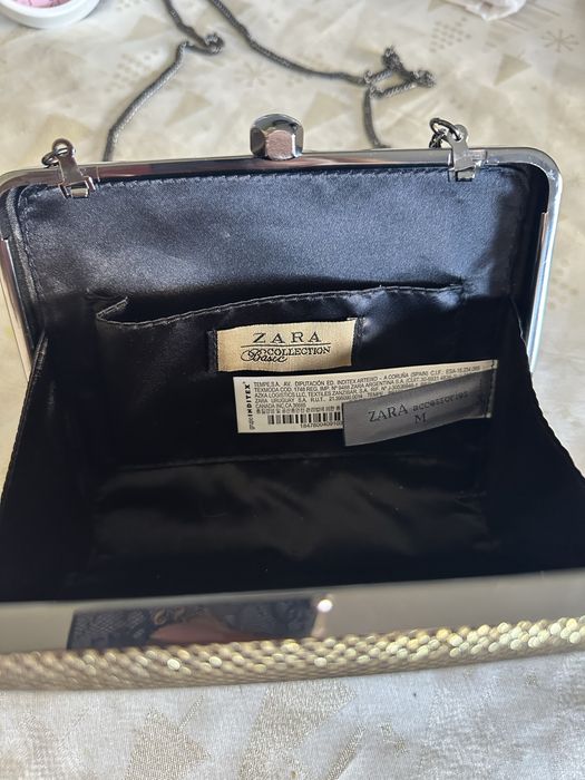 Резедаво зелено колие Сваровски и чанта Zara