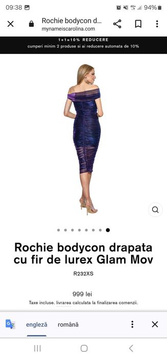 Rochie midi drapată