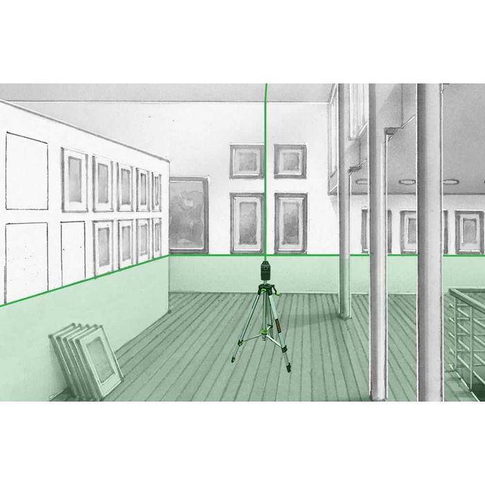 Зелен линеен лазерен нивелир Laserliner PocketLine-Laser G360 Set