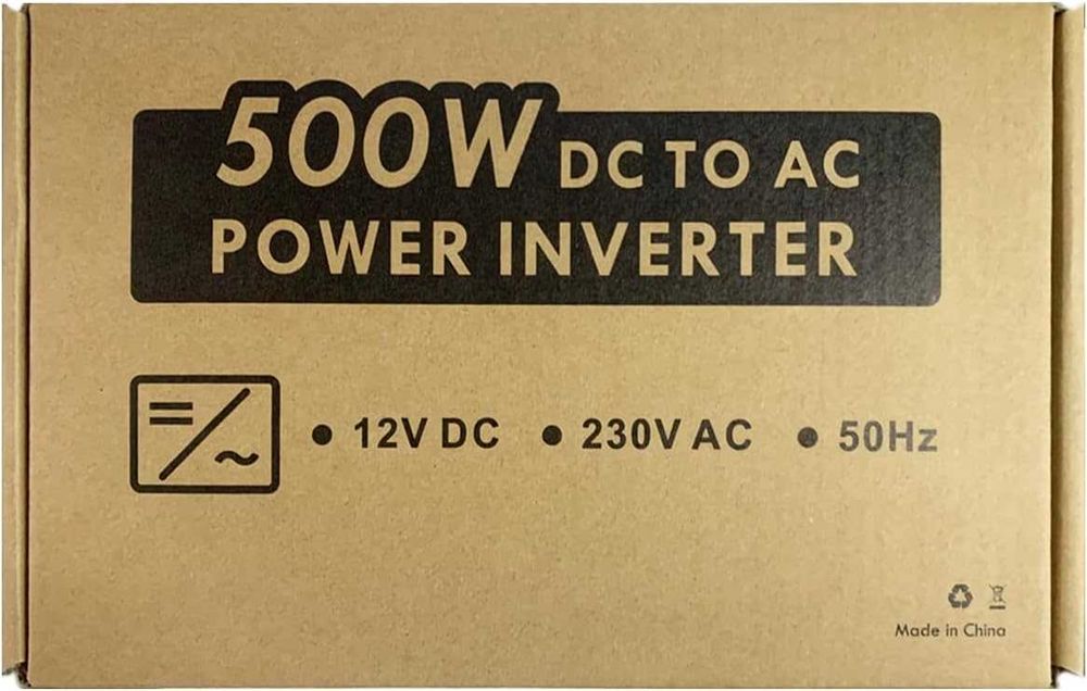 ECM 500 W модифициран синусоидален захр. инвертор DC 12 V към AC 230 V