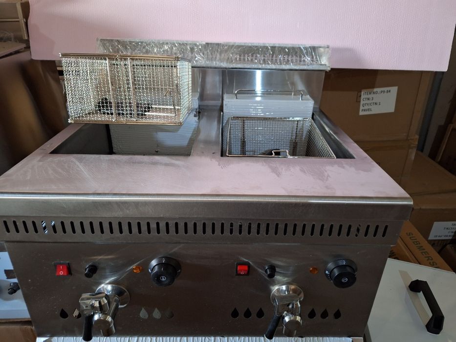 Фритюрник  газов  професионален терморегулатор ,защита и сертификат СЕ