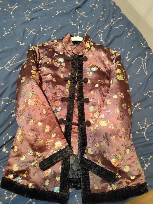 Jacheta căptușită din mix mătase inspirație asiatica