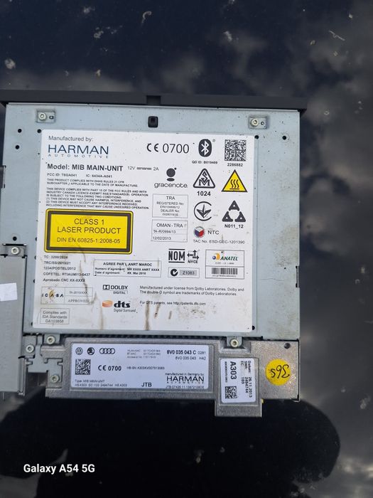 Unitate multimedia Audi A3 8V MIB High 3D Harman  8V0 035 043 C