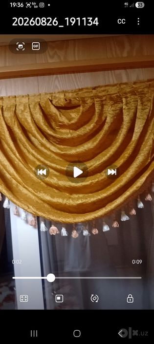 Парда сотилади 2 та ёни , тепаси, тюль уртасидаги,