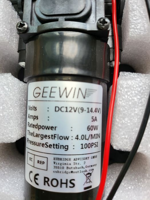 Хидрофорна водна помпа 12V 5A 4l/min 100psi