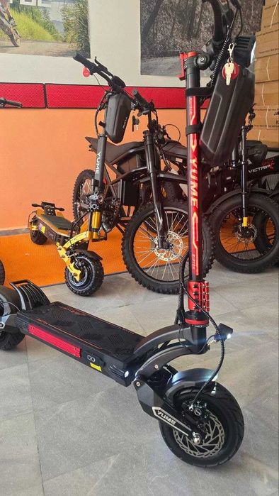 Електрическа тротинетка YUME Raptor – 2×3000W, 60V 27Ah 87km/h