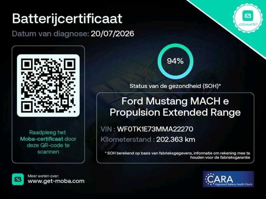 Ford Mustang Mach-E electric drive 216 kW 294ks 99kwh