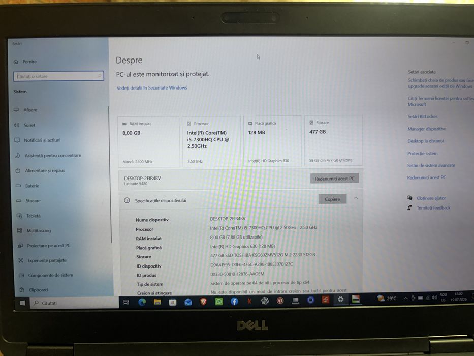 Laptop DELL Latitude 5480