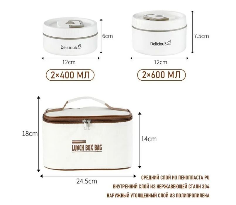 Ланч бокс (4 предмета)