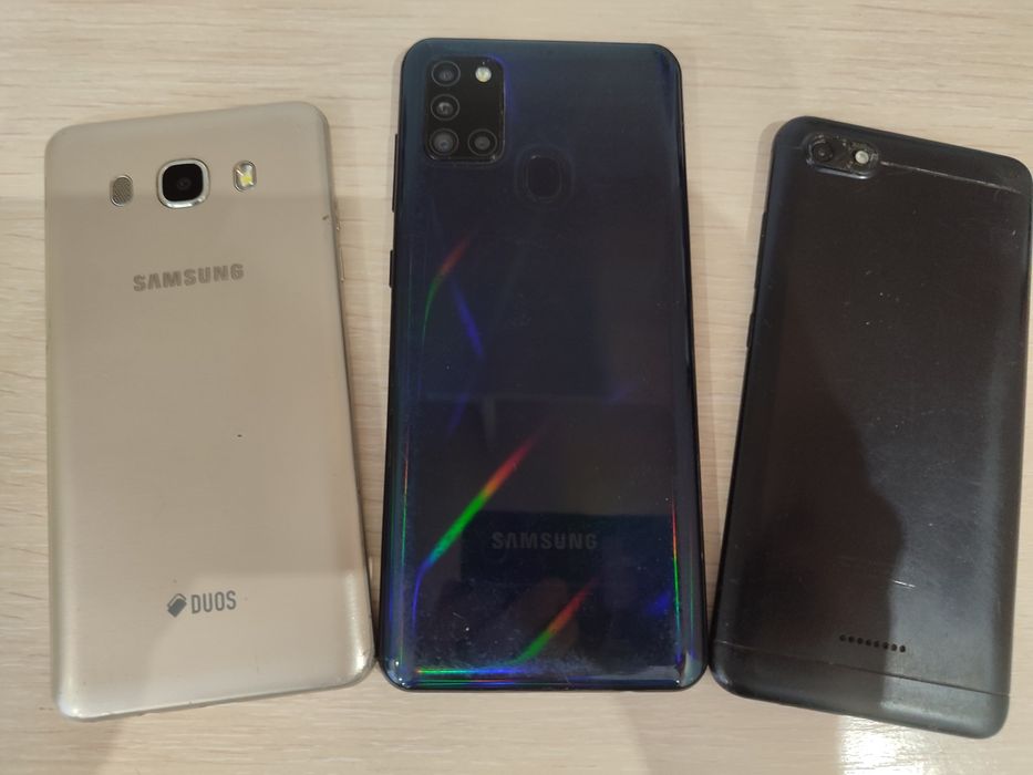 Samsung duos j5, redmi a6 ,Samsung a21s